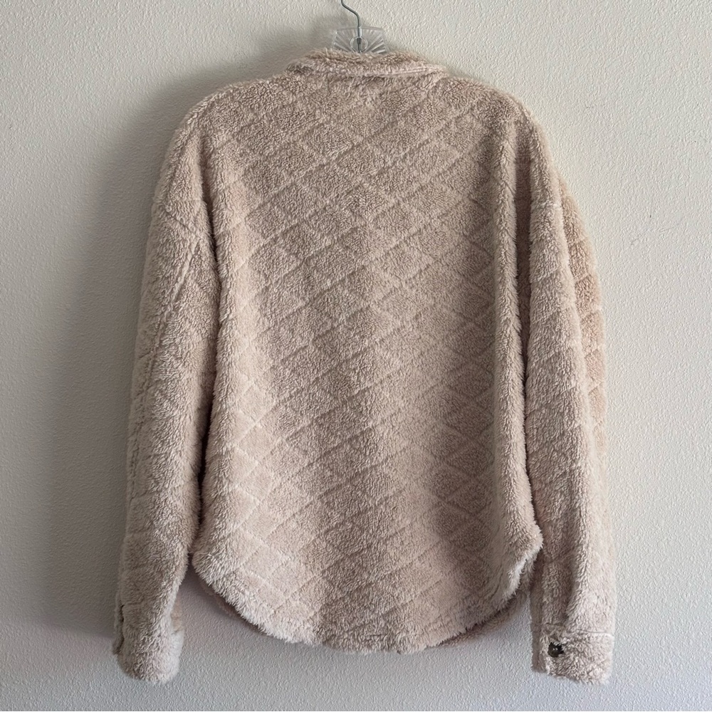 Crave Fame Women's Tan Teddy Jacket Size Large - Picture 5 of 7